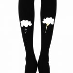 Zohara "The Perfect Storm" Black Print Tights