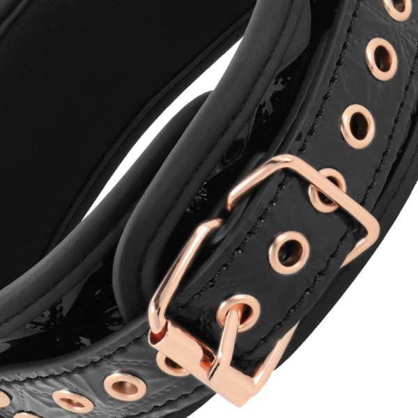 BEGME - BLACK EDITION PREMIUM VEGAN LEATHER COLLAR WITH NEOPRENE LINING - Image 4