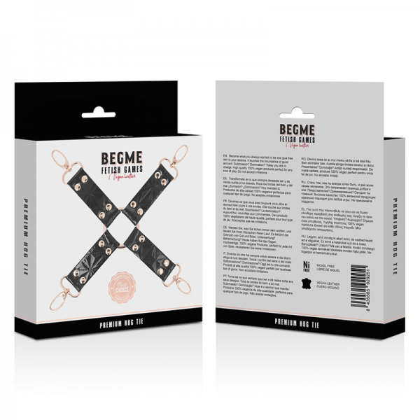 BEGME - BLACK EDITION VEGAN LEATHER HOG TIE - Image 4