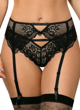 Roza Kena Black Suspender Belt