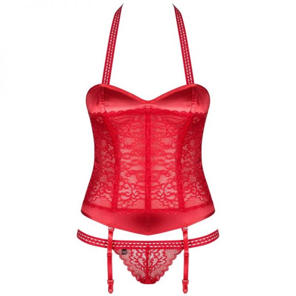 OBSESSIVE - FLAMERIA CORSET AND THONG LIMITED COLOUR EDITION S/M - Image 3