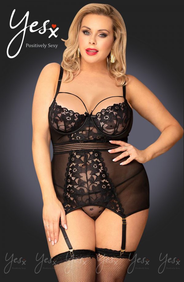 YesX YX955Q Black Chemise - Image 2