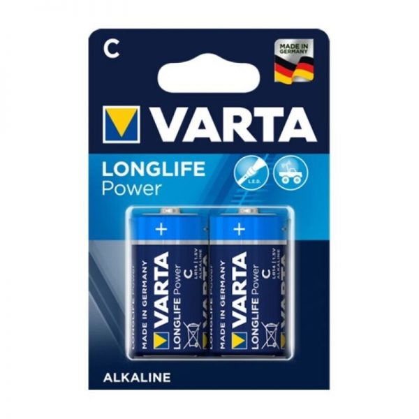 VARTA - LONGLIFE POWER ALKALINE BATTERY C LR14 2 UNIT