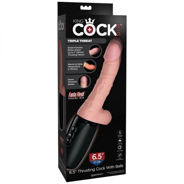 KING COCK - PLUS TRIPLE THREAT LIGHT SKIN TONE - Image 9