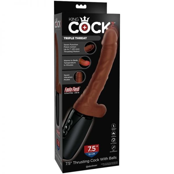 KING COCK - PLUS TRIPLE THREAT BROWN SKIN TONE - Image 9