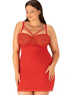 OBSESSIVE - LOVENTY CHEMISE AND THONG XXL/XXXL