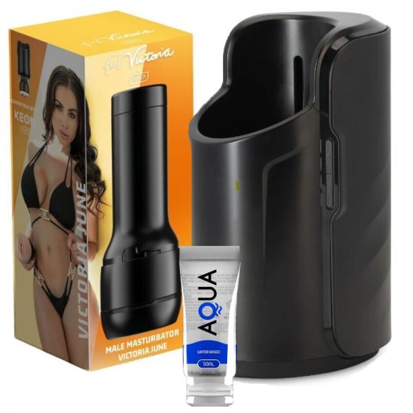 KIIROO KEON + FEEL VICTORIA JUNE STROKER + AQUA QUALITY LUBE 50 ML