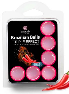 SECRETPLAY - SET 6 BRAZILIAN BALLS TRIPLE EFFECT