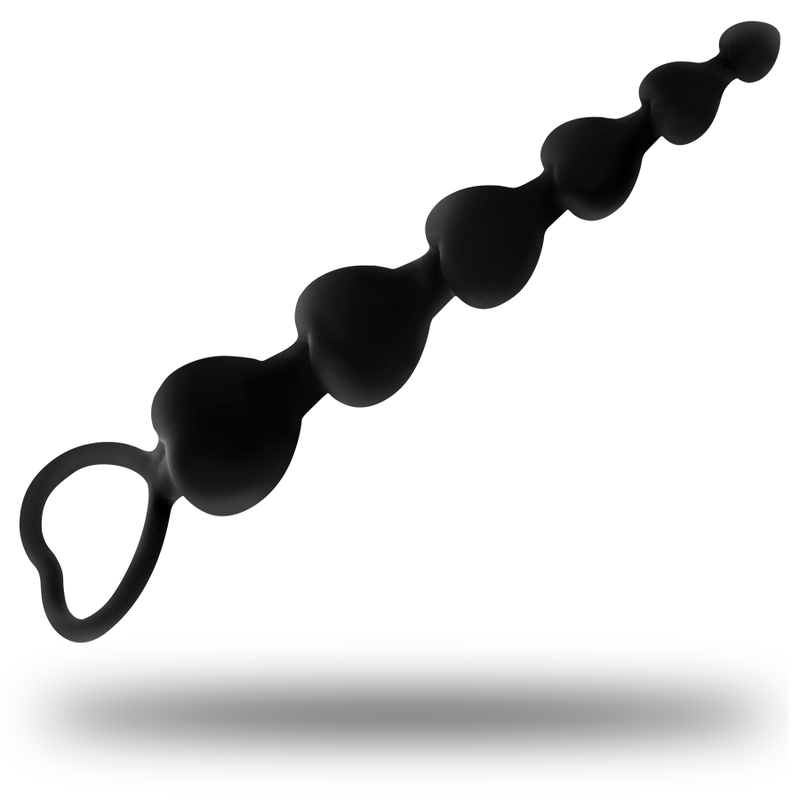 OHMAMA SILICONE ANAL HEART-BEADS 18 CM