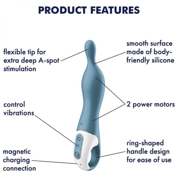 SATISFYER - AMAZING 1 ASPOT VIBRATOR BLUE - Image 4