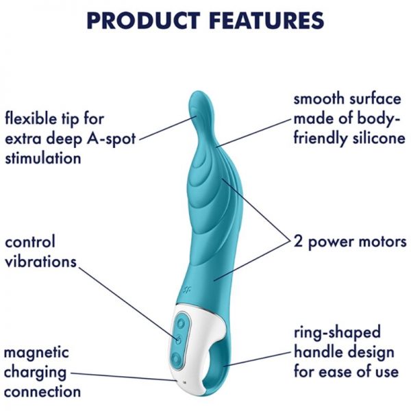 SATISFYER - AMAZING 2 ASPOT VIBRATOR TURQUOISE - Image 4