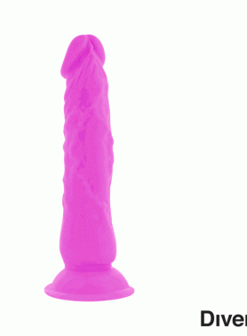 DIVERSIA - FLEXIBLE VIBRATING DILDO PURPLE 21 CM -O- 4.9 CM