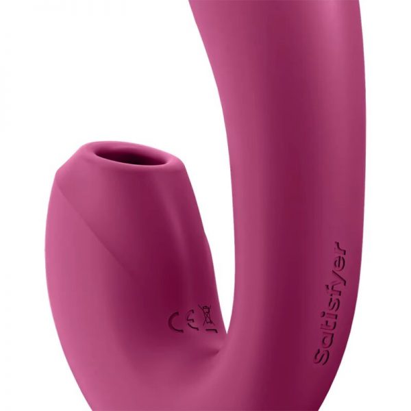 SATISFYER - SUNRAY STIMULATOR AND VIBRATOR APP RED - Image 2