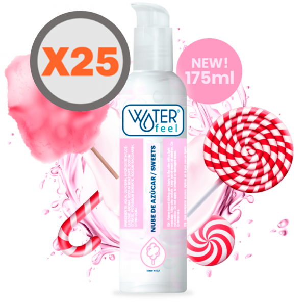 WATERFEEL WATER BASED LUBRICANT SWEETS 175 ML x 25 UNITS