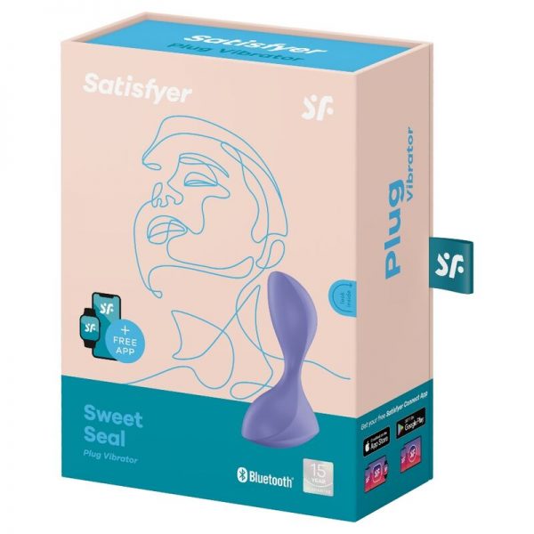 SATISFYER - SWEET SEAL VIBRATING PLUG APP VIOLET - Image 4