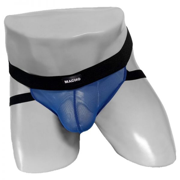 MACHO MX22NB JOCKSTRAP - BLUE FISHNET S/M