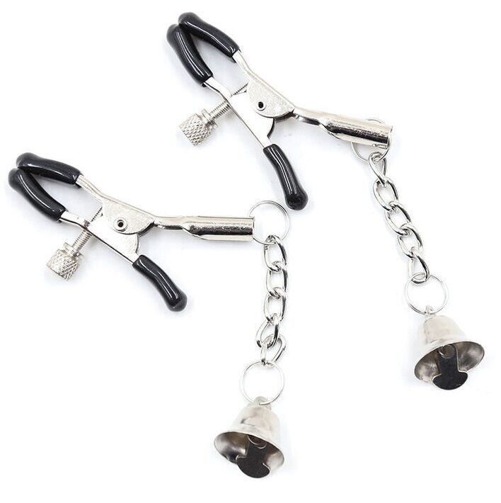 OHMAMA METALIC NIPPLE CLAMPS WITH CHAINS AND LITTLE BELTS