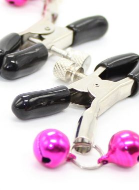 OHMAMA FETISH - NIPPLE CLAMPS WITH PINK BELL