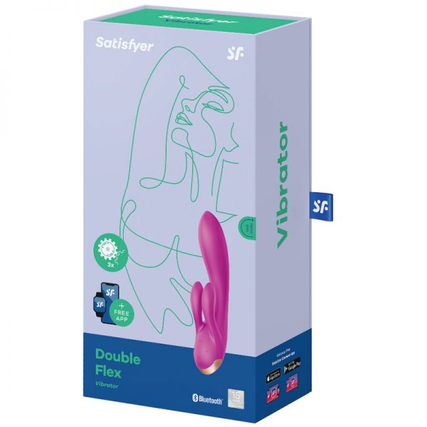 SATISFYER DOUBLE FLEX VIBRATOR APP - VIOLET - Image 4