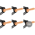 COCK MILLER HARNESS + SILICONE DENSITY ARTICULABLE COCKSIL 18 CM 5+1 FREE