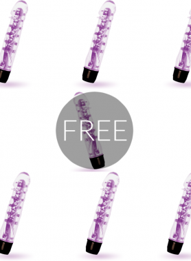 GLOSSY LENNY VIBRATOR PURPLE 6+1 FREE