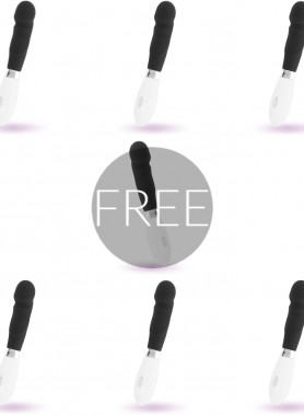 GLOSSY PAUL VIBRATOR BLACK 6+1 FREE
