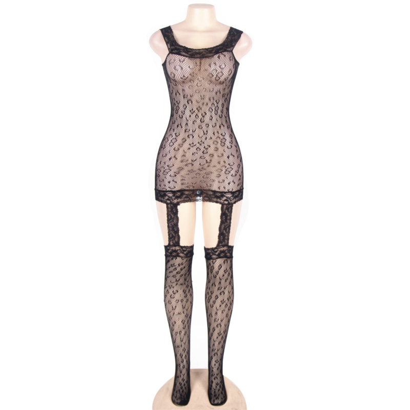 QUEEN LINGERIE - LEOPARD STYLE BODYSTOCKING S/L - Image 5