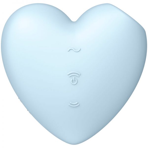 SATISFYER - CUTIE HEART AIR PULSE STIMULATOR & VIBRATOR BLUE - Image 2