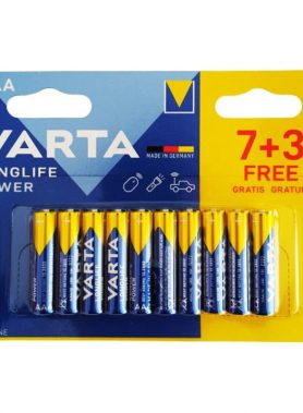 VARTA - LONGLIFE POWER ALKALINE BATTERY AAA LR03 10 UNIT