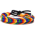 PRIDE - LGTB FLAG LEATHER BRACELET