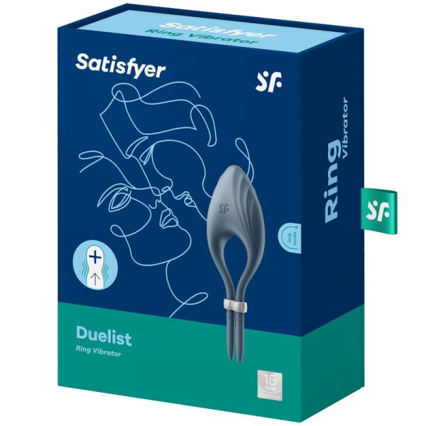 SATISFYER - DUELIST RING VIBRATOR GREY - Image 4