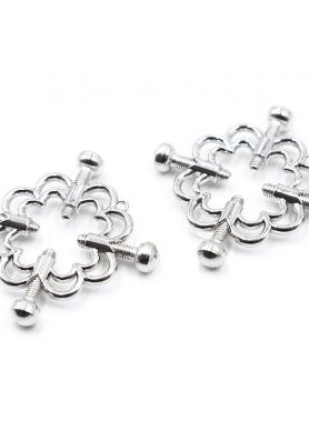 OHMAMA FETISH - METALLIC FLOWER CLIPS
