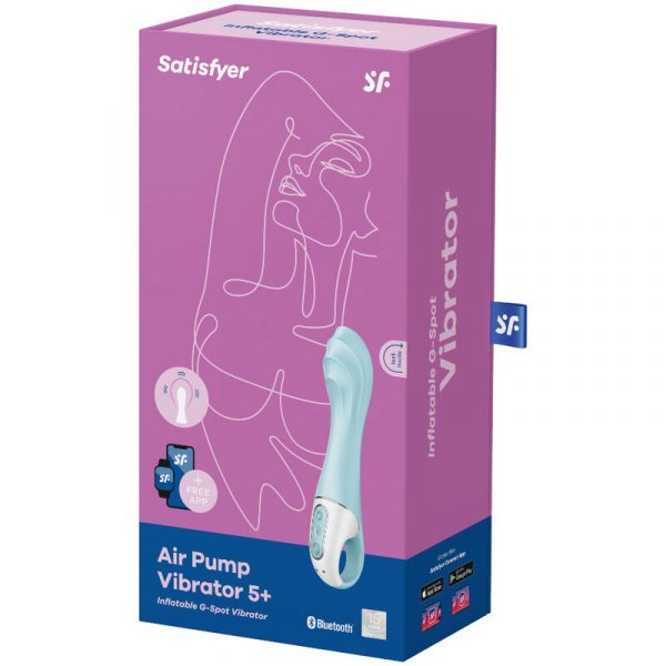 SATISFYER - AIR PUMP VIBRATOR 5+ INFLATABLE G-SPOT VIBRATOR APP BLUE - Image 4