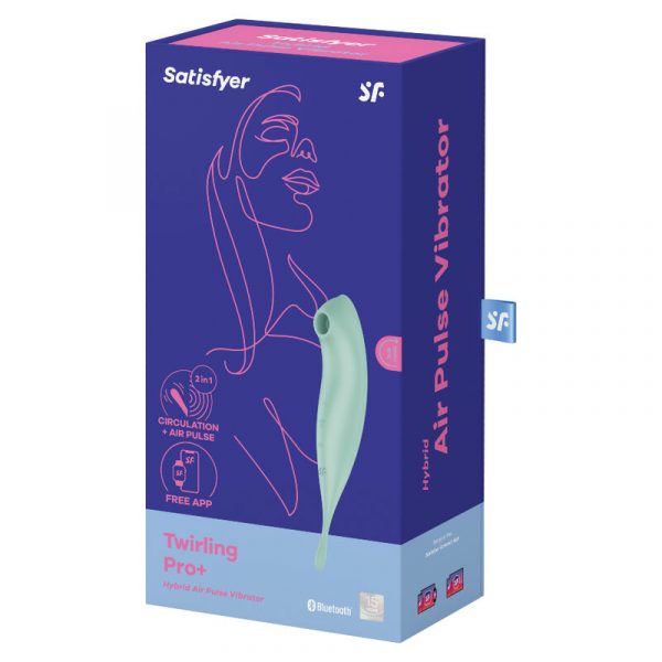 SATISFYER - TWIRLING PRO+ AIR PULSE STIMULATOR & VIBRATOR APP GREEN - Image 3