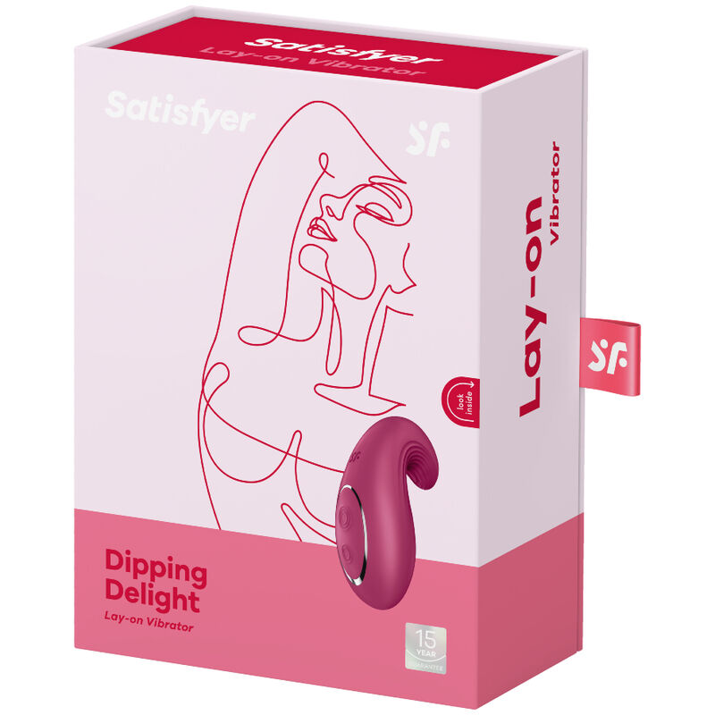 SATISFYER - DIPPING DELIGHT LAY-ON VIBRATOR RED - Image 4