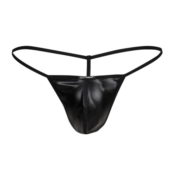 CUT4MEN - G-STRING PROVOCATIVE BLACK LEATHERETTE S - Image 3