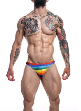 CUT4MEN - THONG C4M03 PROVOCATIVE RAINBOW XL