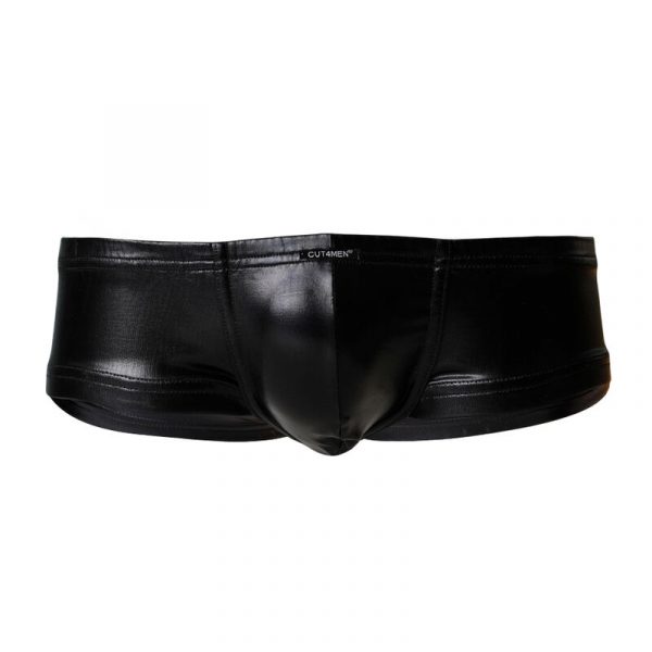 CUT4MEN - BOOTY SHORTS BLACK LEATHERETTE XL - Image 3