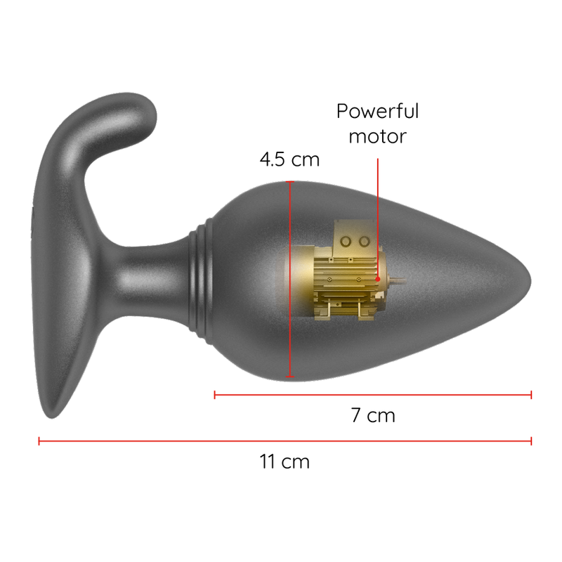 ONINDER - RIO VIBRATING ANAL PLUG BLACK - FREE APP - Image 4