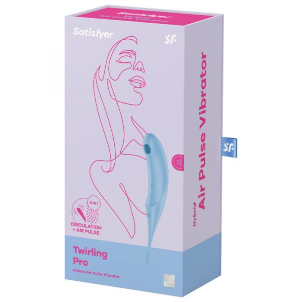 SATISFYER - TWIRLING PRO AIR PULSE STIMULATOR & VIBRATOR BLUE - Image 4