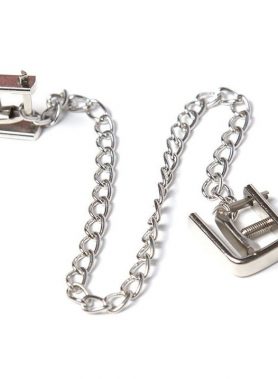 OHMAMA FETISH - METAL SCREW CLAMPS WITH CHAIN