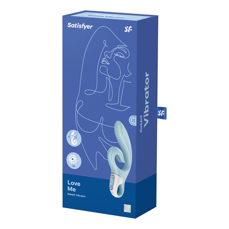 SATISFYER - LOVE ME RABBIT VIBRATION BLUE - Image 5