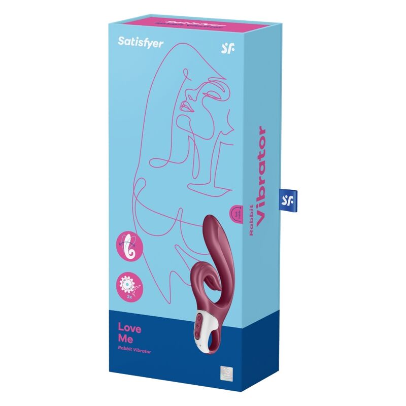 SATISFYER LOVE ME RABBIT VIBRATION - RED - Image 5