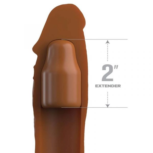 FANTASY X- TENSIONS - PIPEDREAMS SLEEVE 20,32 CM + 5,00 CM INCH PLUG CARAMEL - Image 2