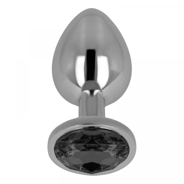 OHMAMA - ANAL PLUG WITH BLACK CRYSTAL 8 CM - Image 2