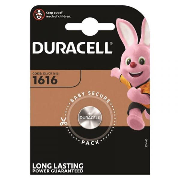 DURACELL BUTTON BATTERY LITIO CR1616 3V 1 UNIT