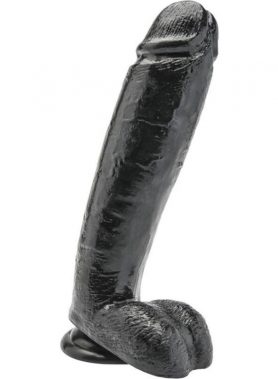 GET REAL - DILDO 25,5 CM WITH BALLS BLACK
