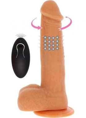 GET REAL - ROTATING BEADS VIBRATING DILDO SKIN