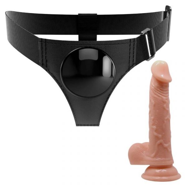 PRETTY LOVE - HARNESS BRIEFS UNIVERSAL HARNESS WITH DILDO KEVIN 19 CM NATURAL - Image 3