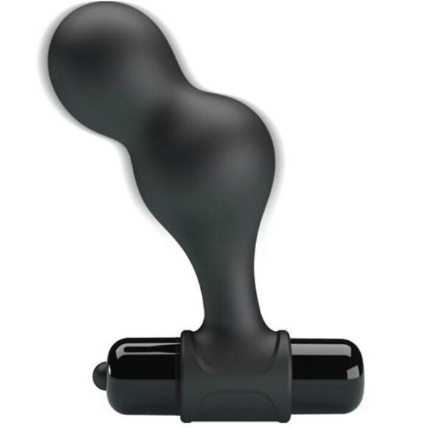 MR PLAY - BLACK SILICONE VIBRATOR ANAL PLUG - Image 2